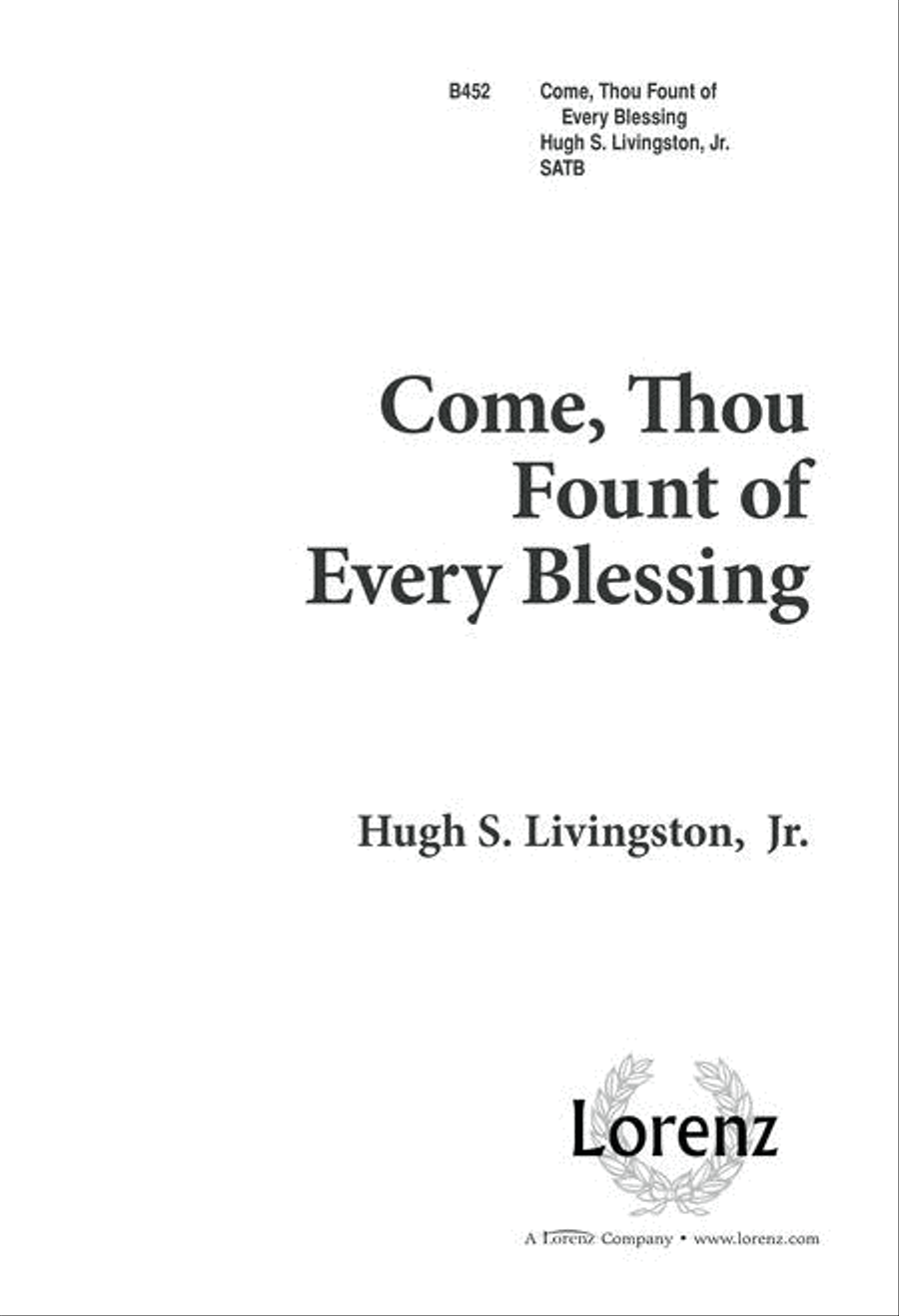 Come Thou Fount of Every Blessing 4-Part scores gallery preview page 1