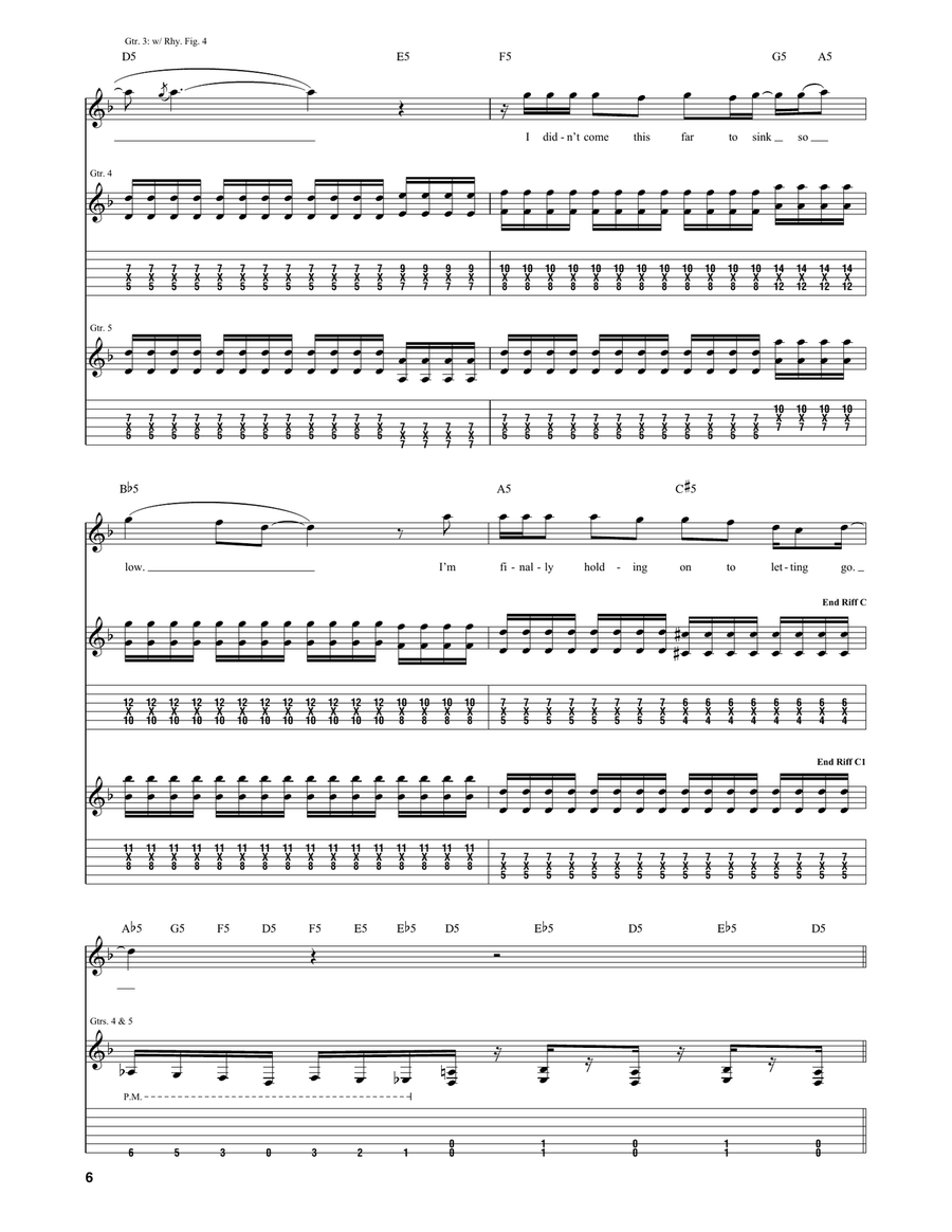 Unsainted Electric Guitar scores gallery preview page 6
