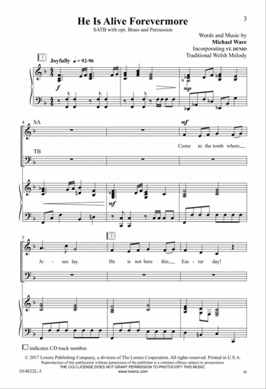 He Is Alive Forevermore 4-Part scores gallery preview page 2
