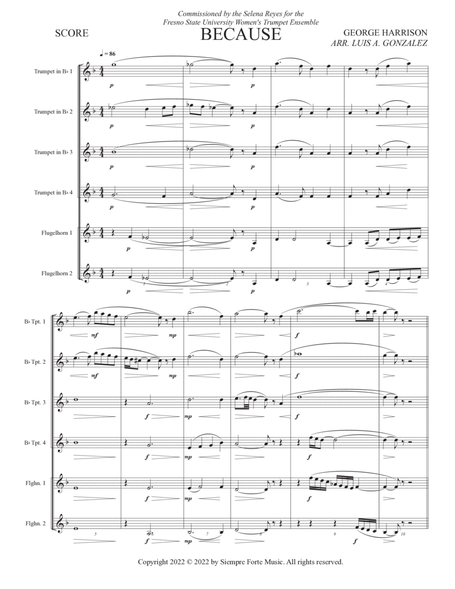 Because Small Ensemble scores gallery preview page 1