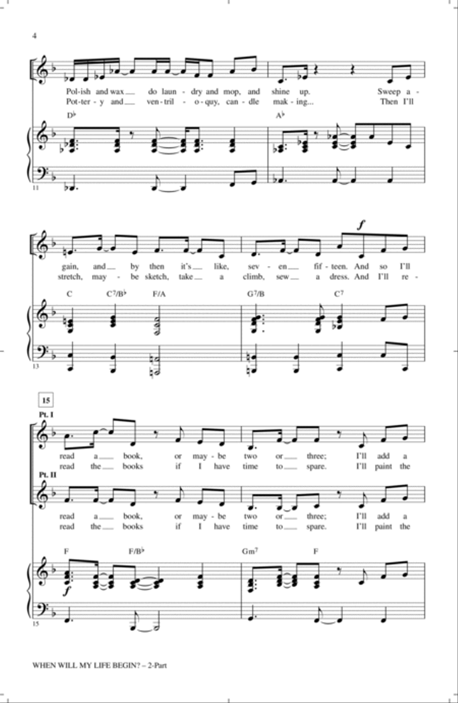 When Will My Life Begin? (from Tangled) (arr. Mac Huff) 2-Part scores gallery preview page 2