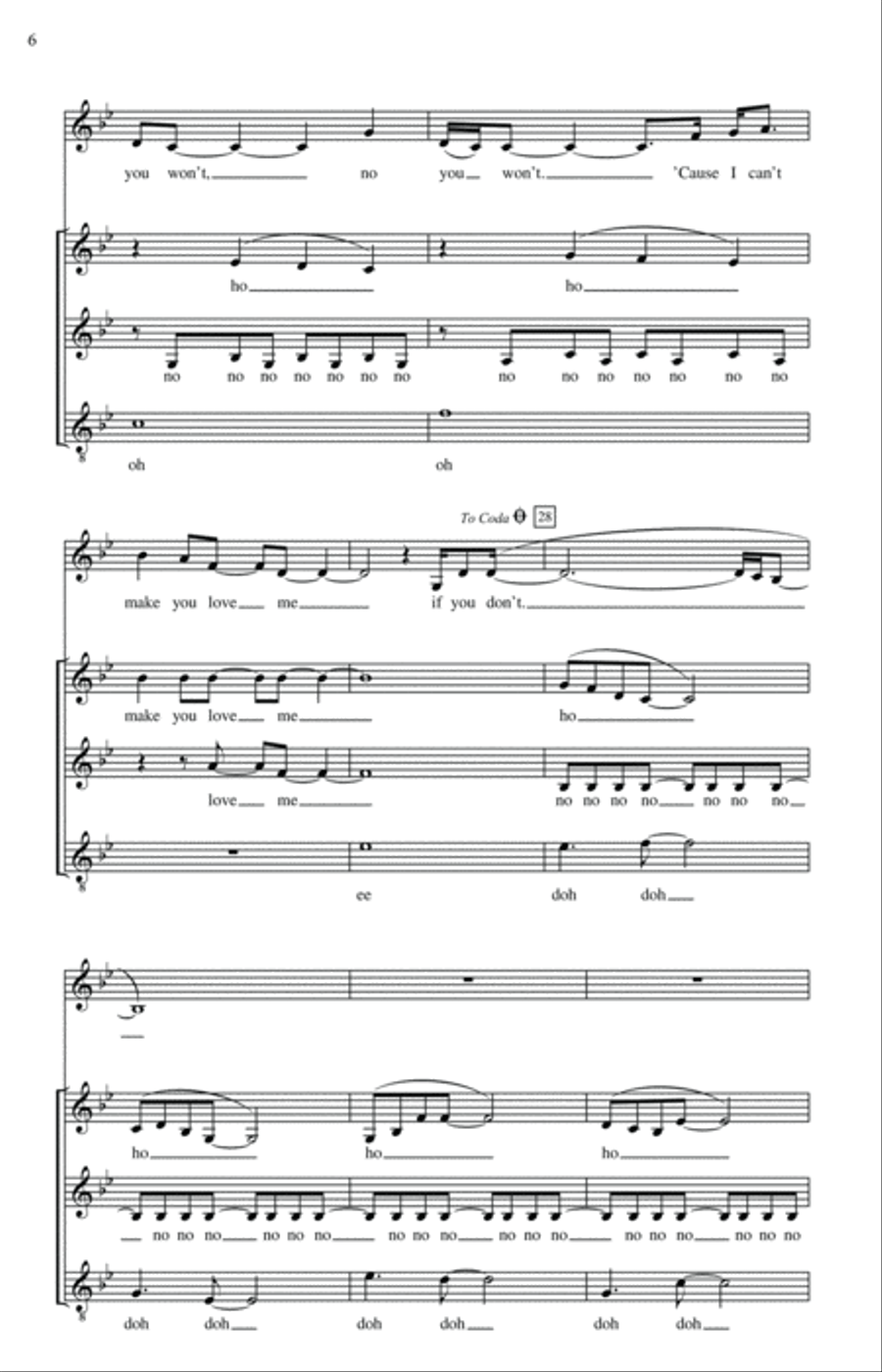 I Can't Make You Love Me (arr. Deke Sharon) SSA scores gallery preview page 5