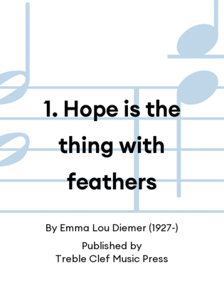 Book cover for 1. Hope is the thing with feathers