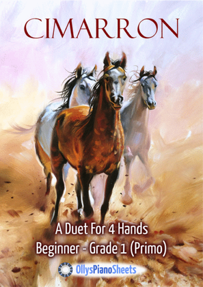 Book cover for Cimarron - Country - Piano Duet