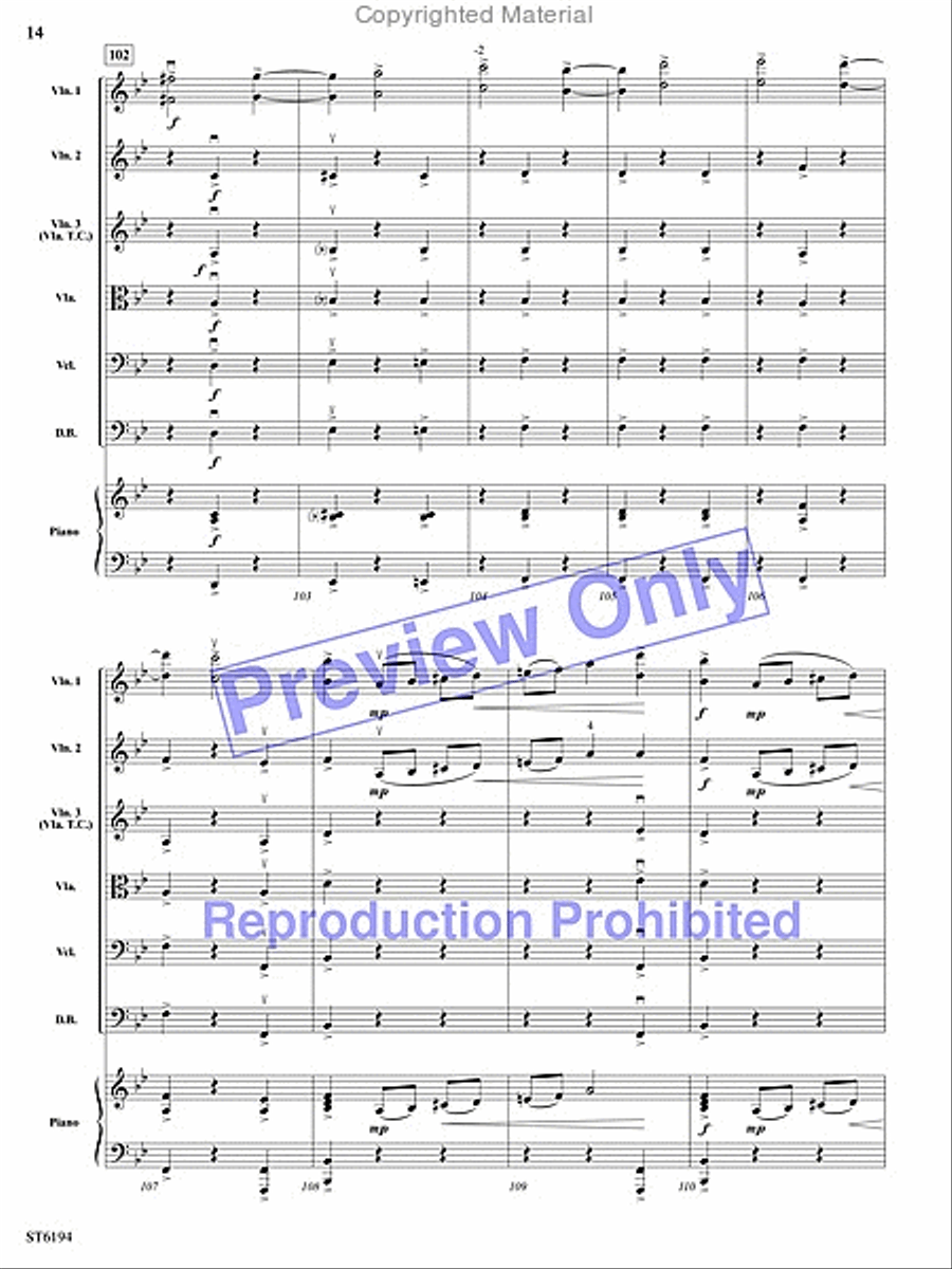 Sleeping Beauty Waltz String Orchestra scores gallery preview page 13