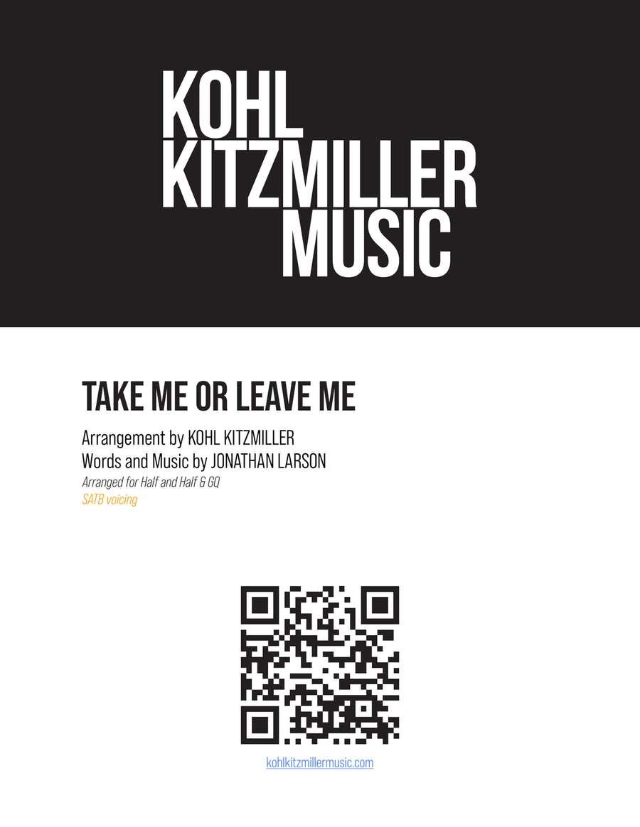 Take Me Or Leave Me Divisi scores gallery preview page 1