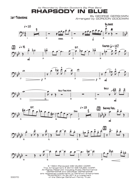 Rhapsody in Blue: 1st Trombone