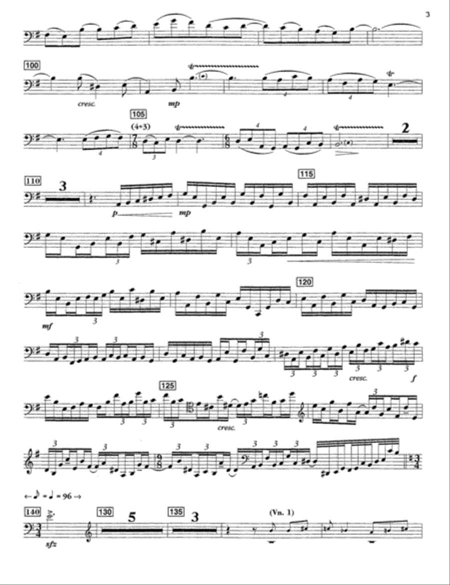 Concerto for Cello and Chamber Orchestra or Wind Ensemble Chamber Orchestra scores gallery preview page 3