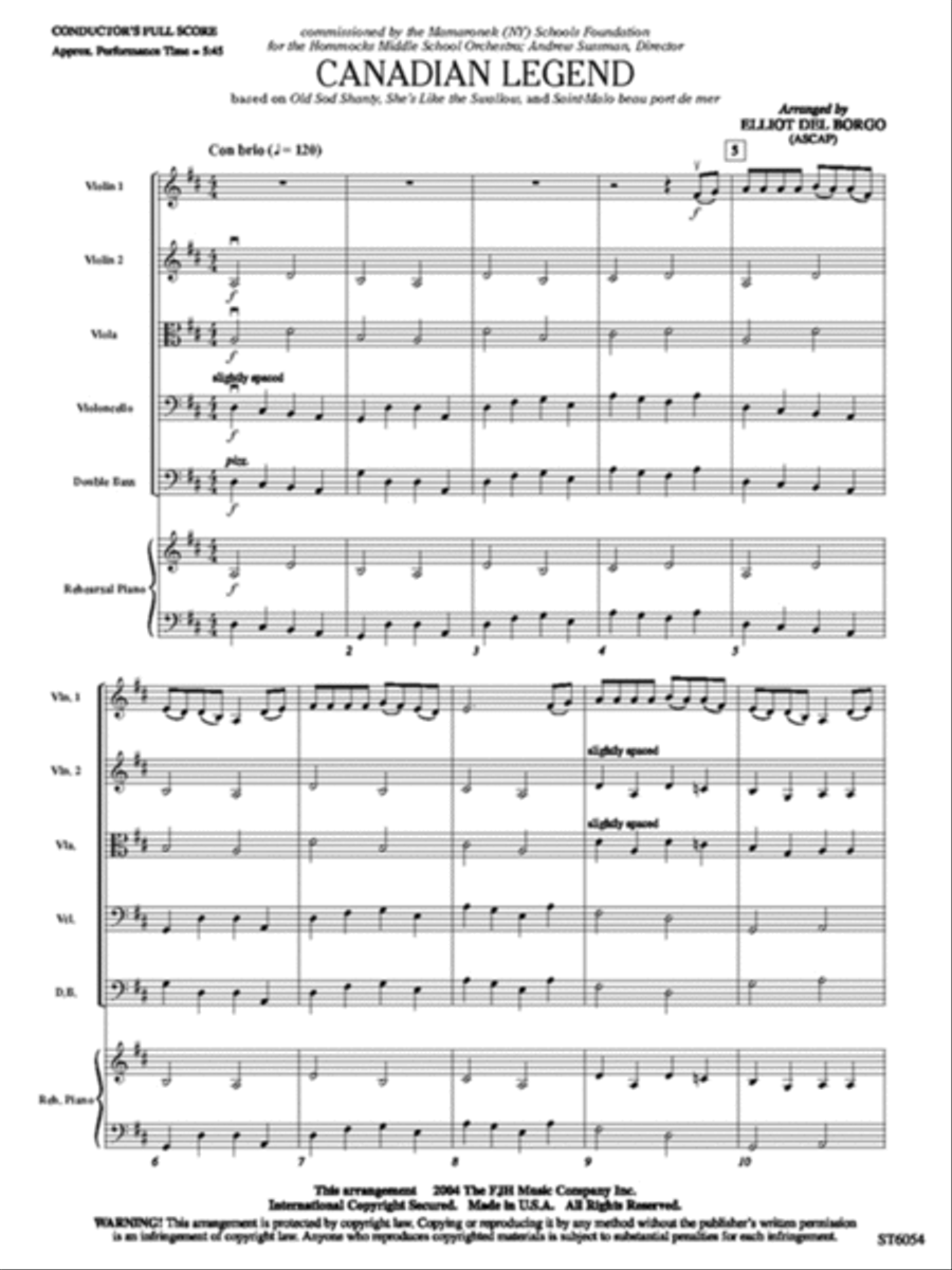 Canadian Legend Canadian Legend String Orchestra scores gallery preview page 2