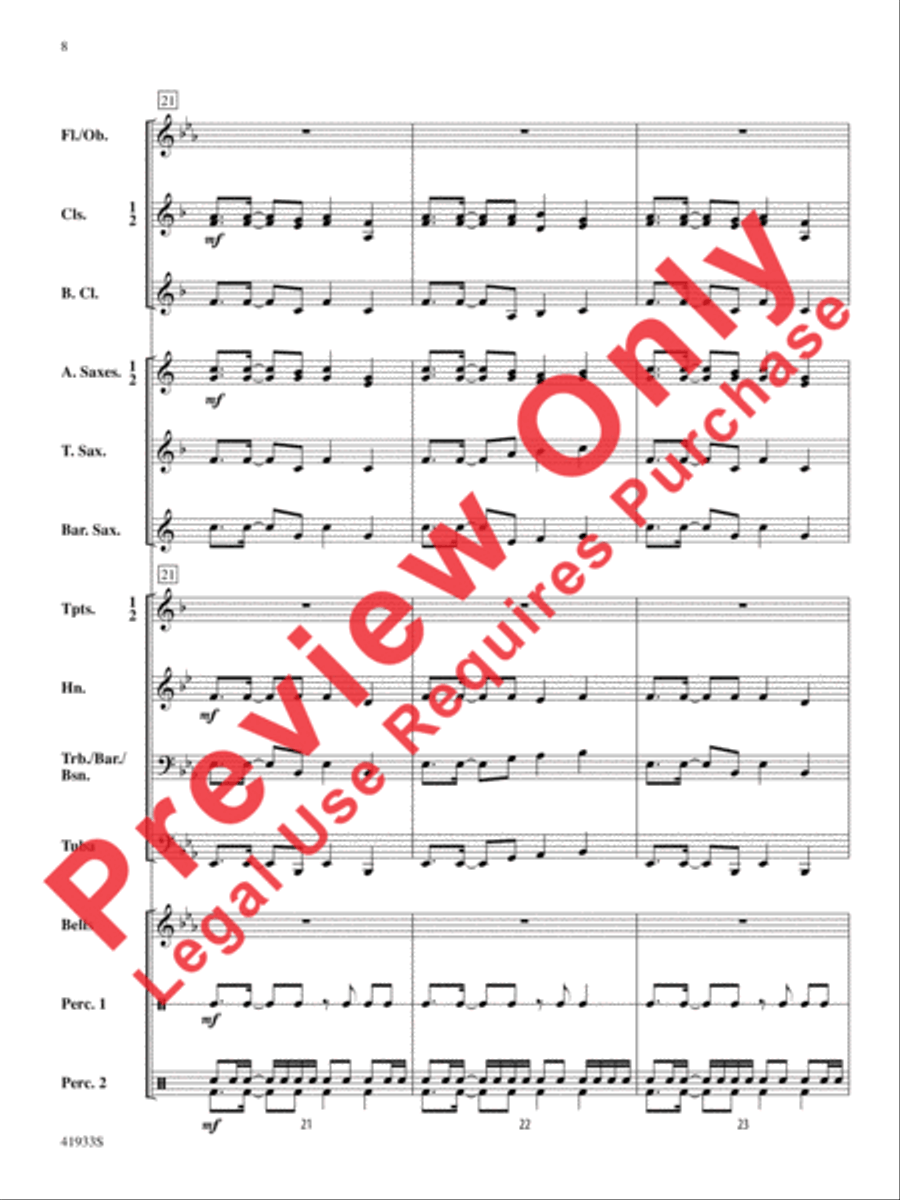 African Alleluia Concert Band scores gallery preview page 9