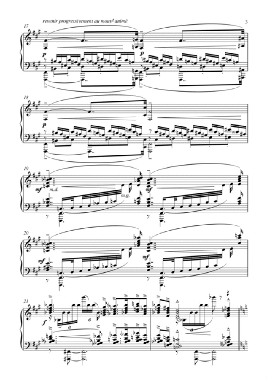 Debussy-Ce qu'a vu le vent d'ouest for piano solo Piano Solo scores gallery preview page 4