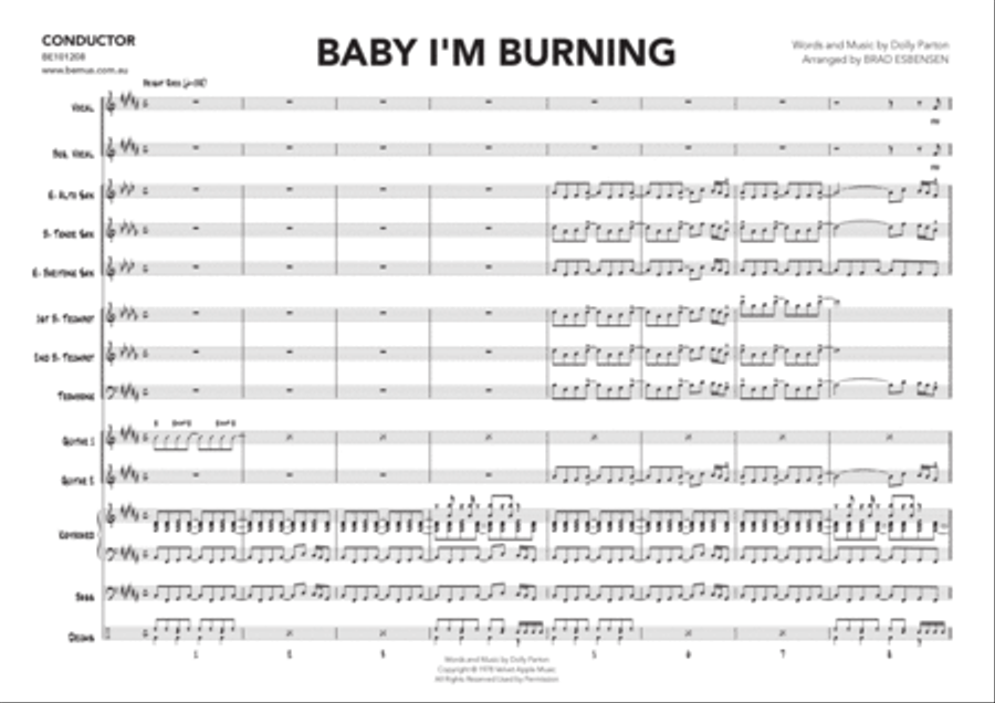 Baby I'm Burning Baby I'm Burning Tenor Saxophone scores gallery preview page 3