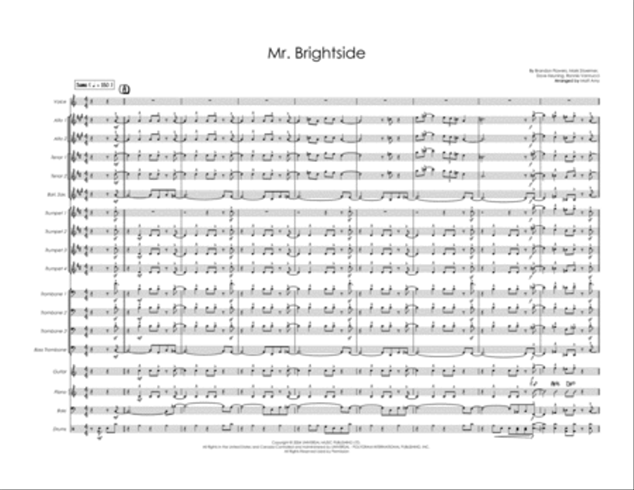 Mr. Brightside Jazz Ensemble scores gallery preview page 1