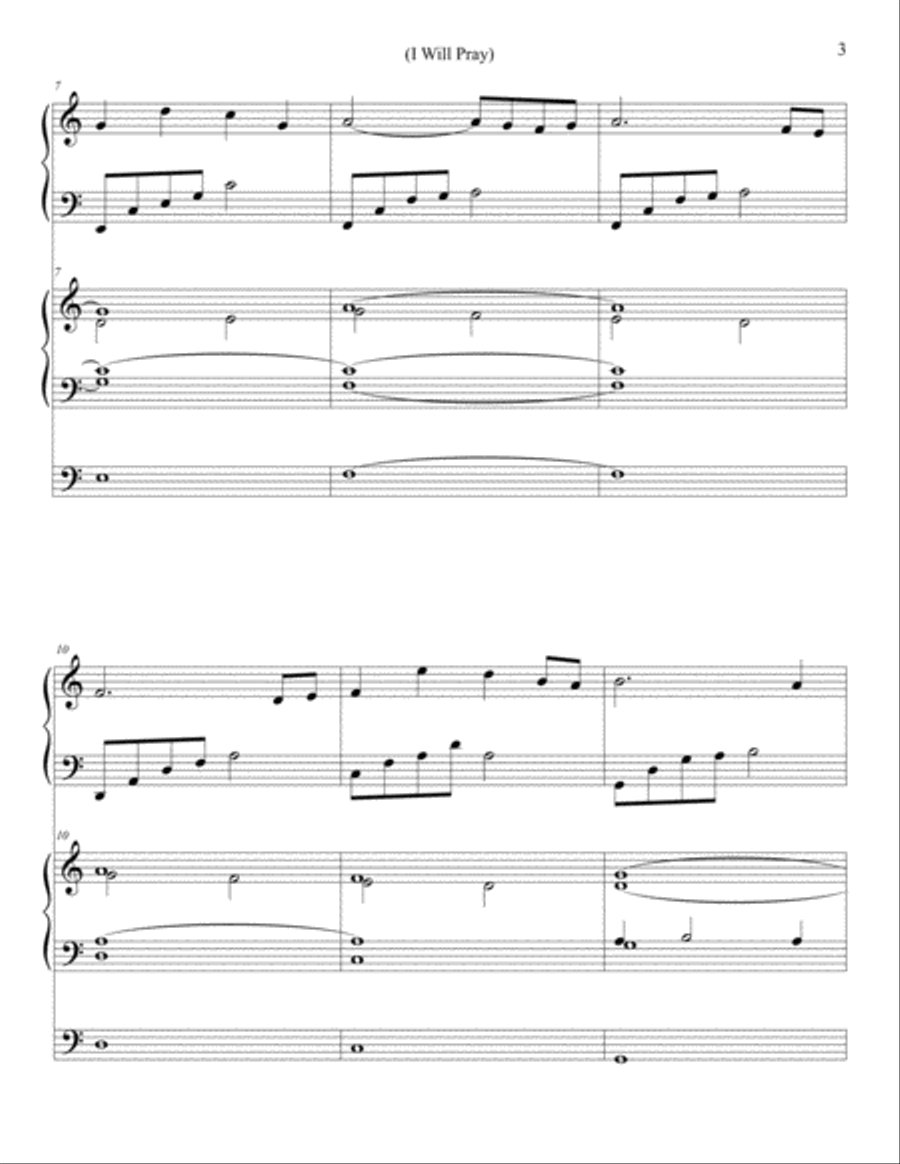 I Will Pray - Piano and Organ Piano scores gallery preview page 3