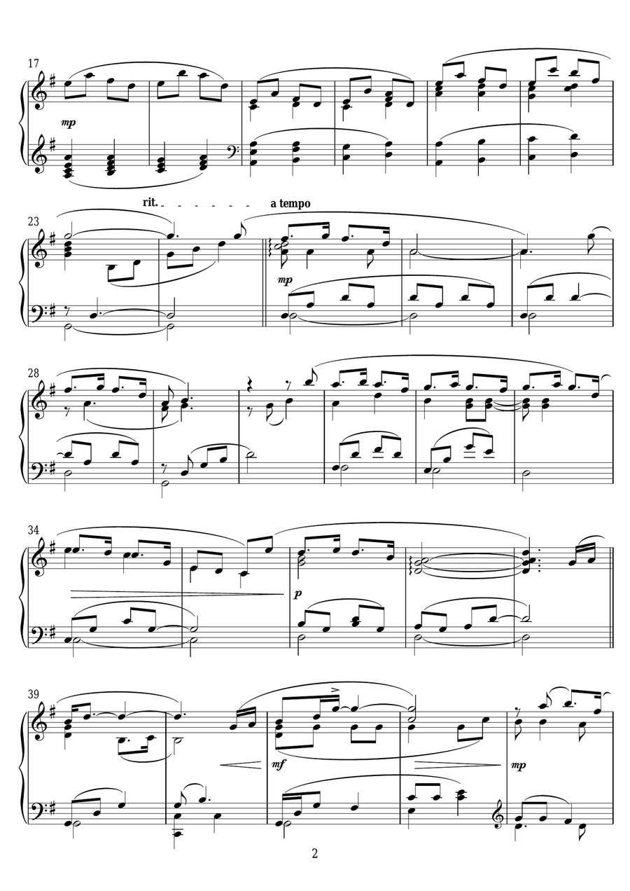 Stockholm By Night Piano Solo scores gallery preview page 2
