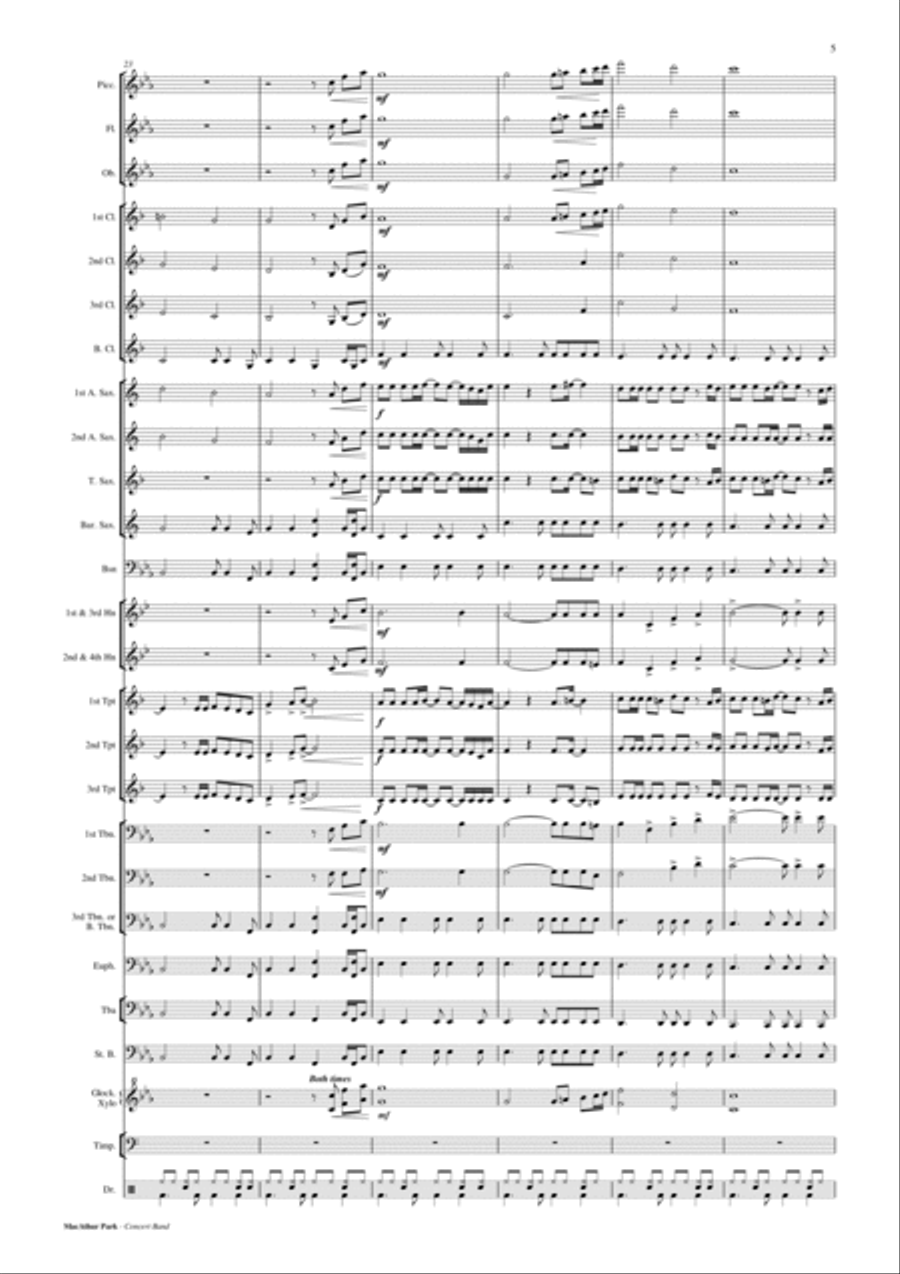 Macarthur Park Concert Band scores gallery preview page 6