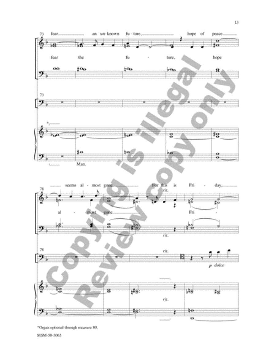 There's a Sunday Coming Soon 4-Part scores gallery preview page 12