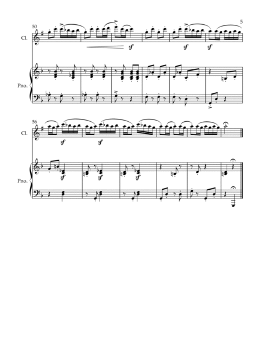 Romanian Folk Dances Little One Clarinet Solo scores gallery preview page 5
