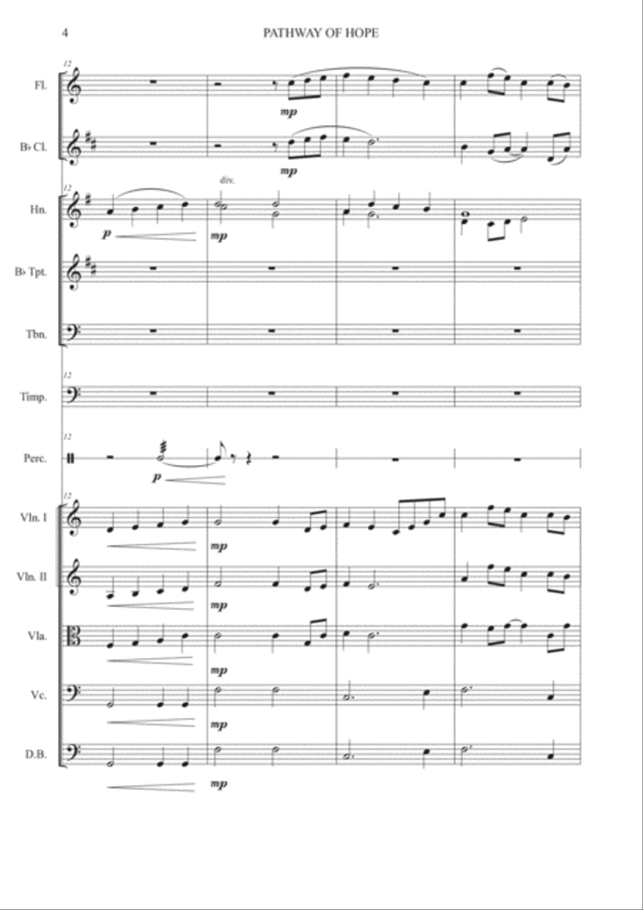 Pathway Of Hope - Score Only Chamber Music scores gallery preview page 4