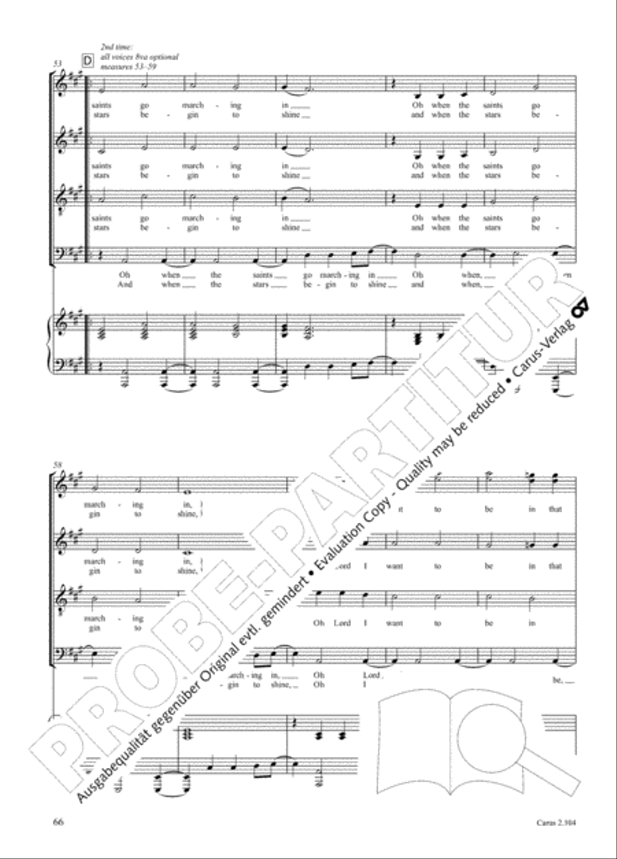 Hallelujah. Gospels and Spirituals for mixed choir Mixed Choir scores gallery preview page 54