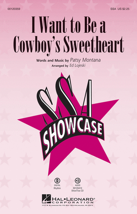 Book cover for I Want to Be a Cowboy's Sweetheart