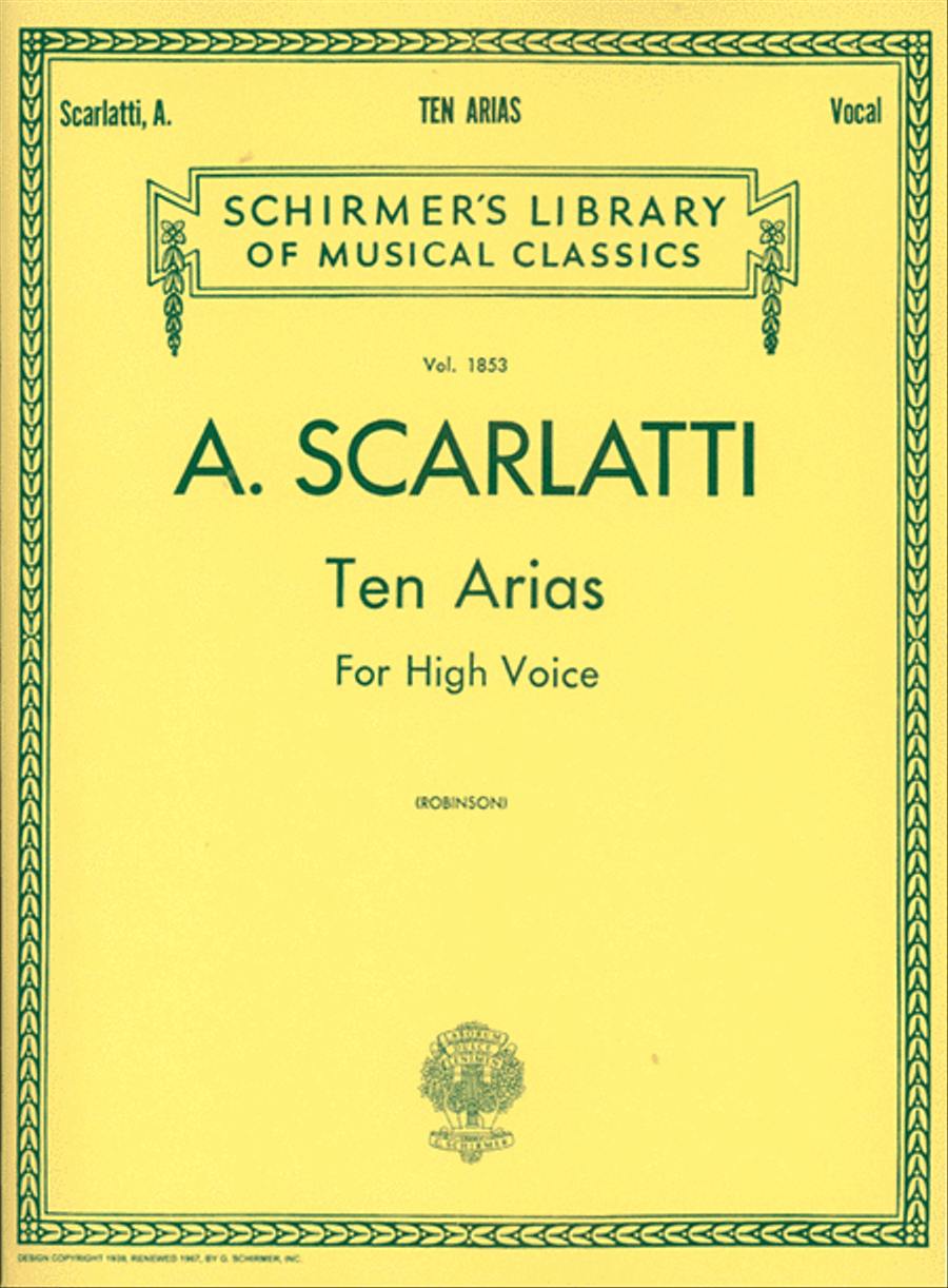 10 Arias High Voice scores gallery preview page 1