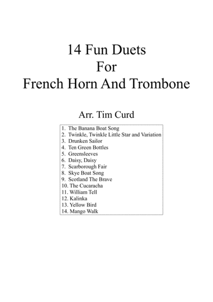 14 Fun Duets For French-Horn And Trombone image number null