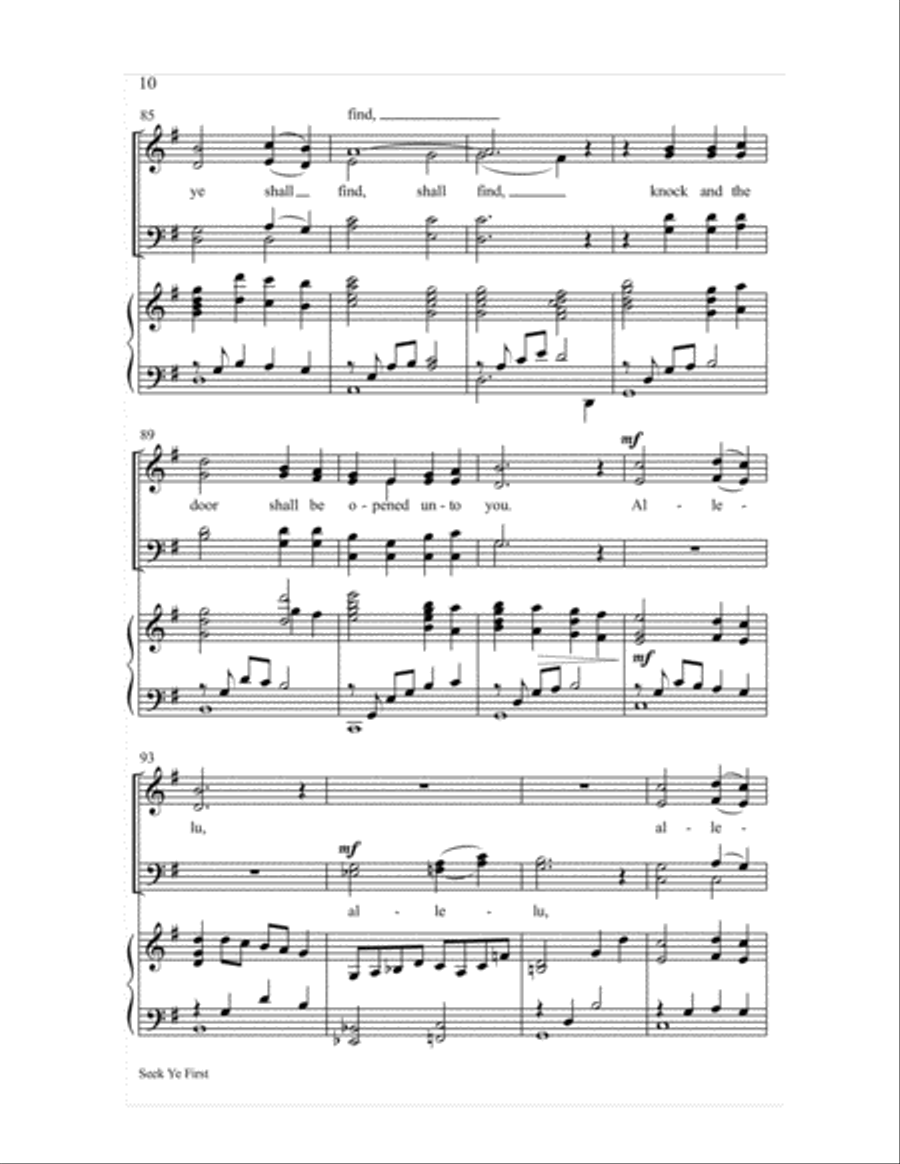 Seek Ye First 4-Part scores gallery preview page 10