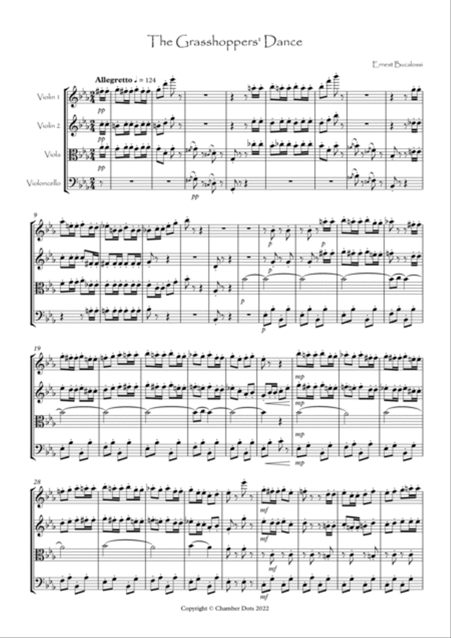 The Grasshoppers' Dance String Quartet scores gallery preview page 2
