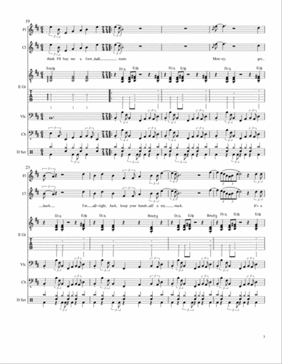 Money Large Ensemble scores gallery preview page 3