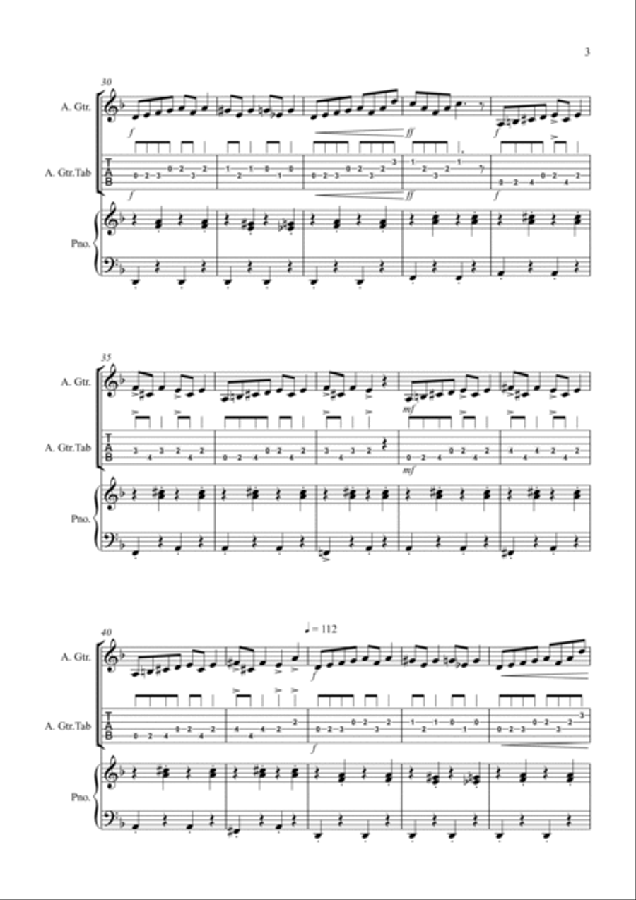 In the Hall of the Mountain King for Guitar and Piano Classical Guitar scores gallery preview page 3