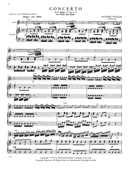Concerto In C Major, Rv 444, Piccolo (Recorder)