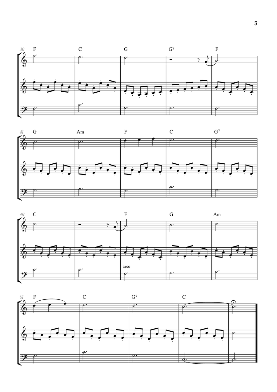 Can't Help Falling In Love String Trio scores gallery preview page 3