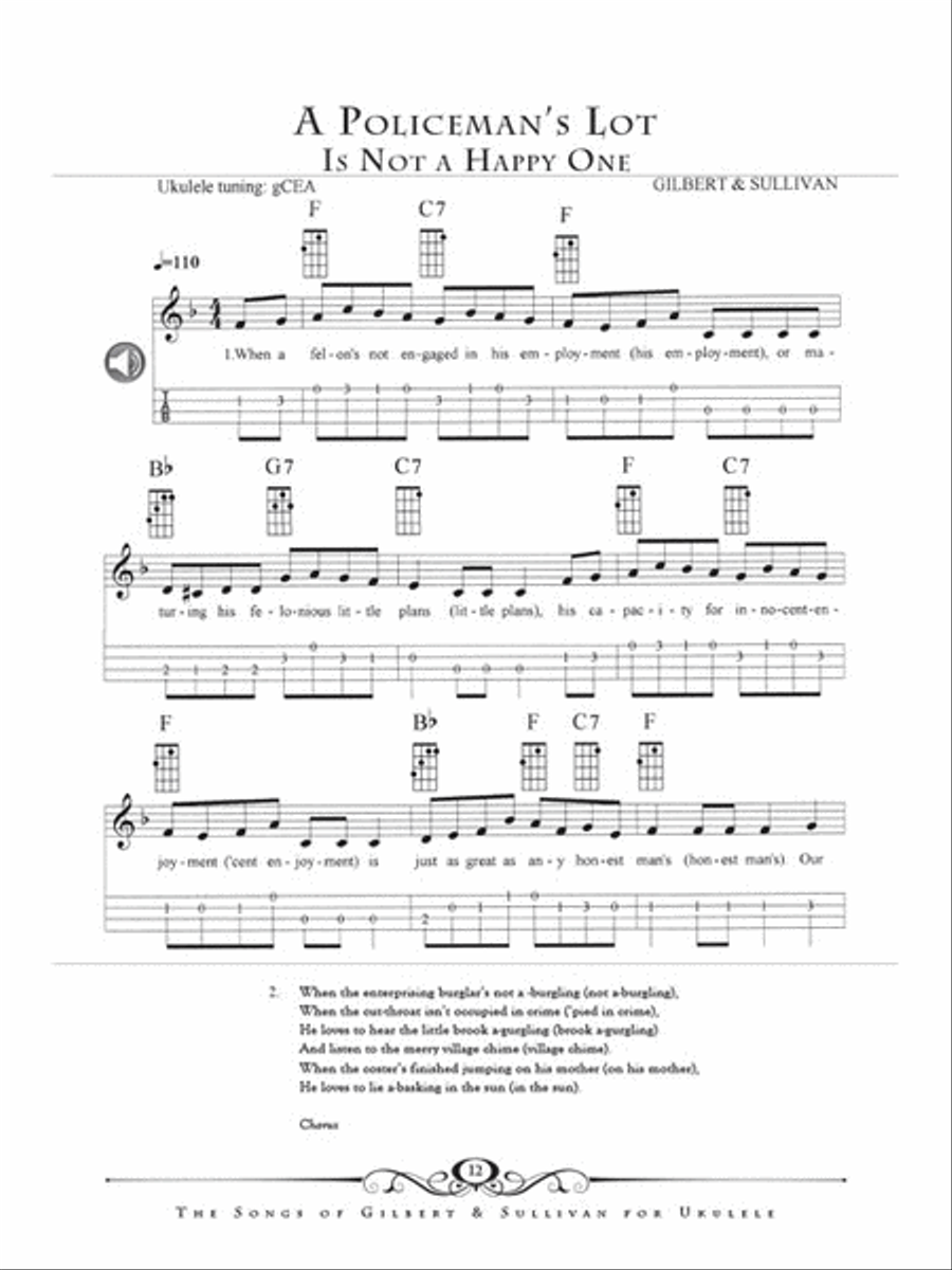 The Songs of Gilbert & Sullivan for Ukulele Ukulele scores gallery preview page 5