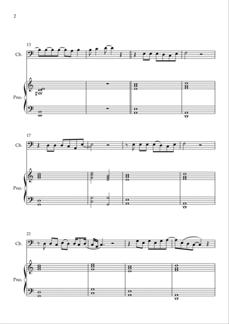 Flowers Double Bass scores gallery preview page 2