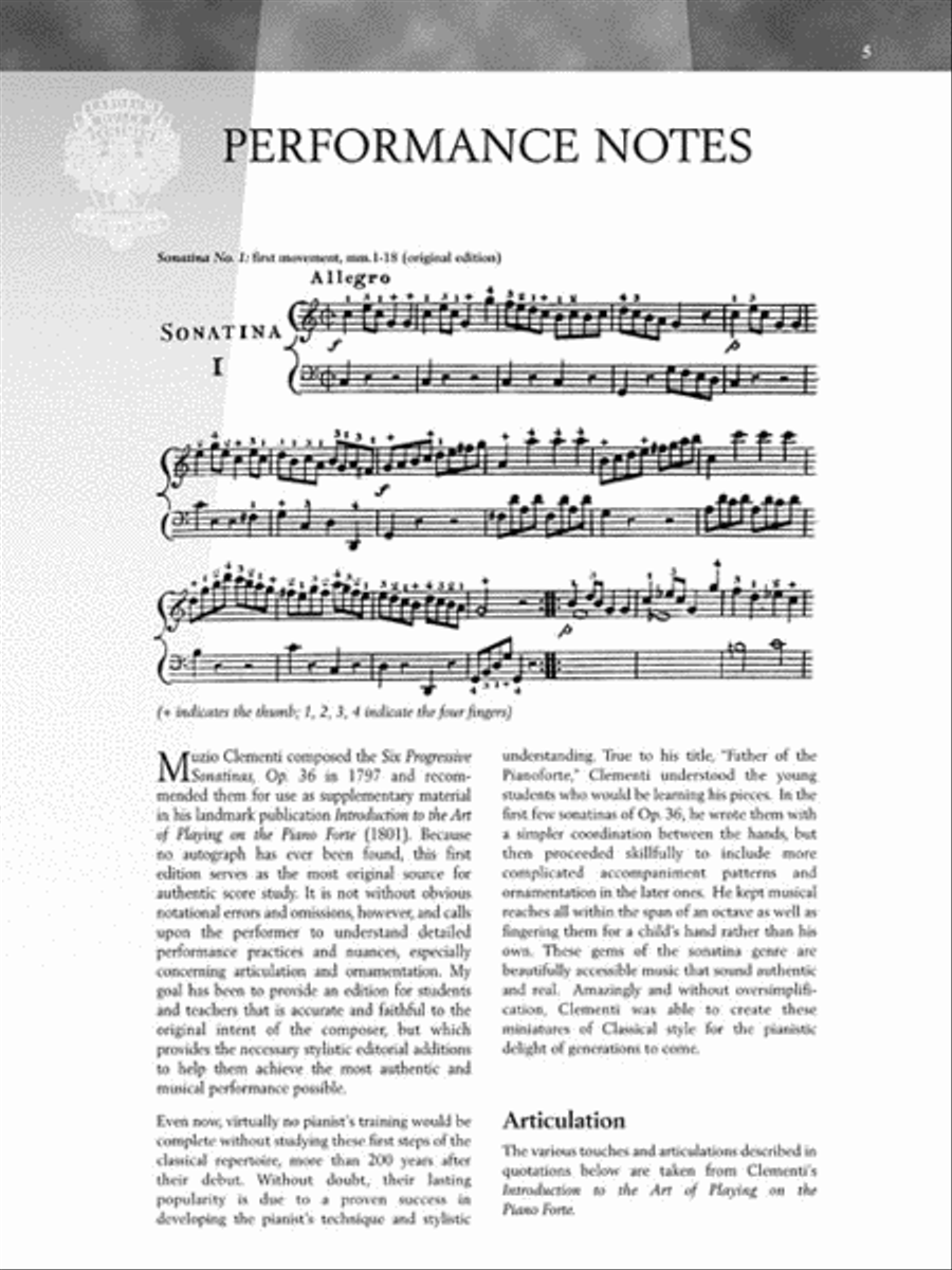 Clementi – Sonatinas, Opus 36 Piano Solo scores gallery preview page 4