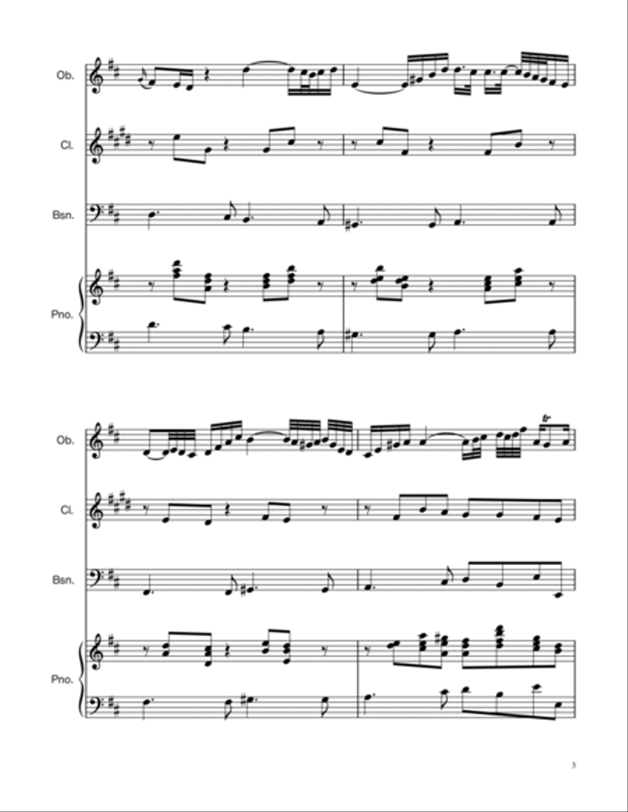 Arioso BWV 156 - Woodwind Trio w/Piano Woodwind Trio scores gallery preview page 3