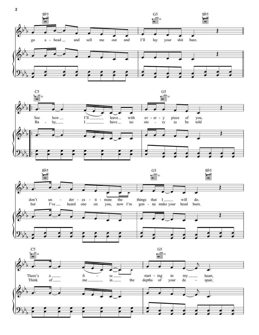 Rolling In The Deep Acoustic Guitar scores gallery preview page 2