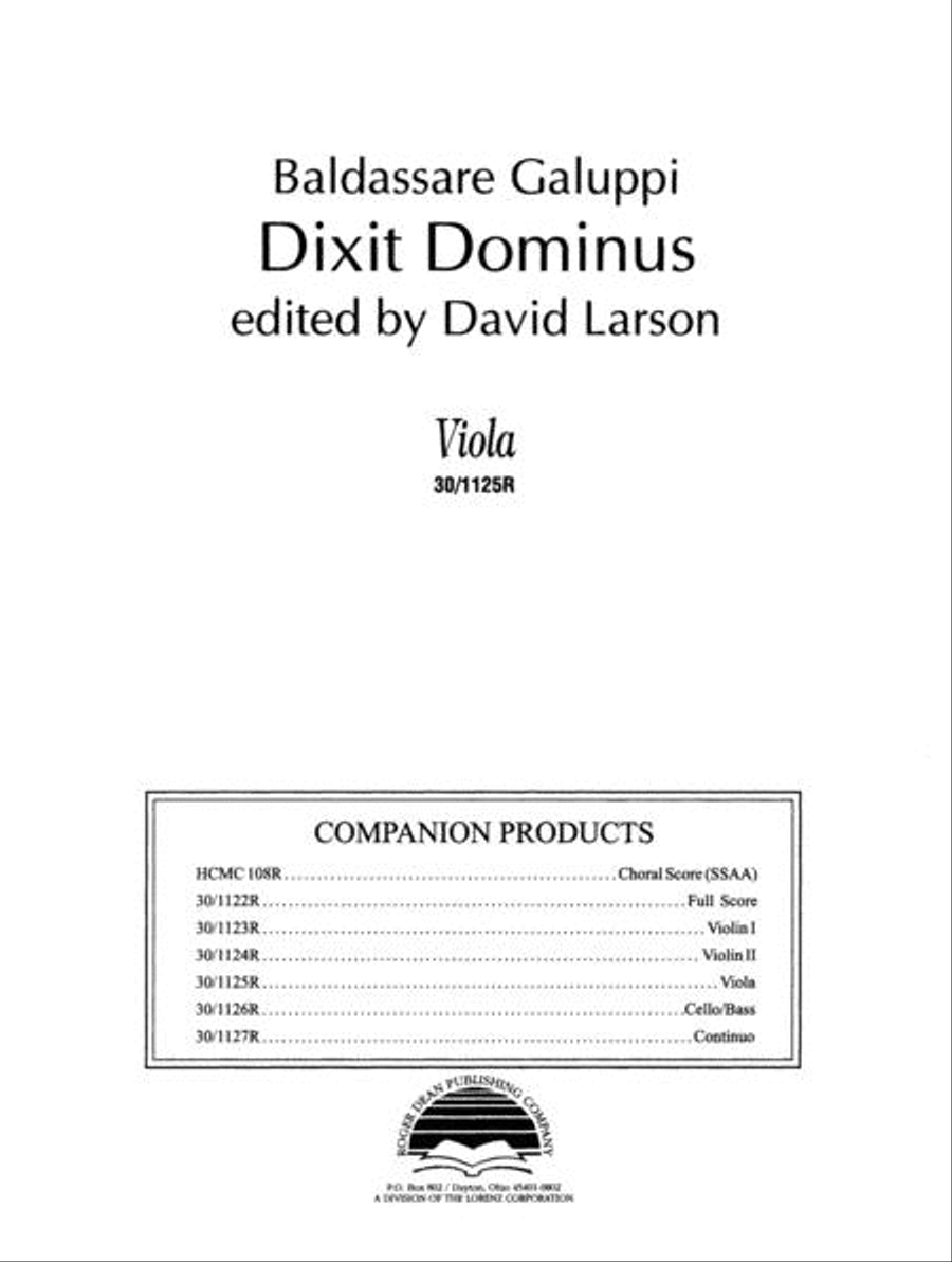 Dixit Dominus - Viola Viola scores gallery preview page 2