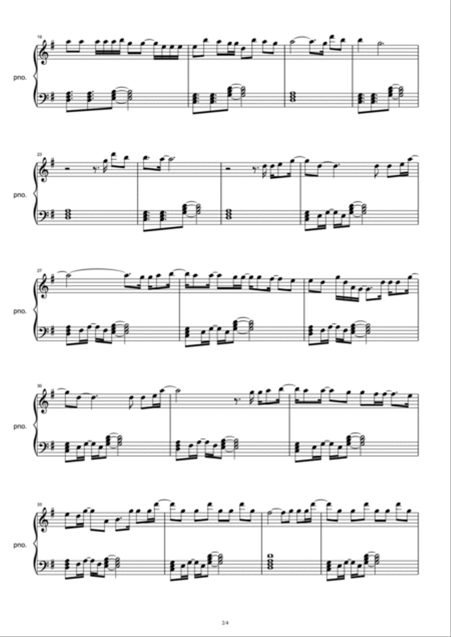 Keep Your Head Up Princess Piano Solo scores gallery preview page 2