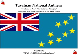 Tuvaluan National Anthem ''Tuvalu mo te Atua'' for Brass Quintet