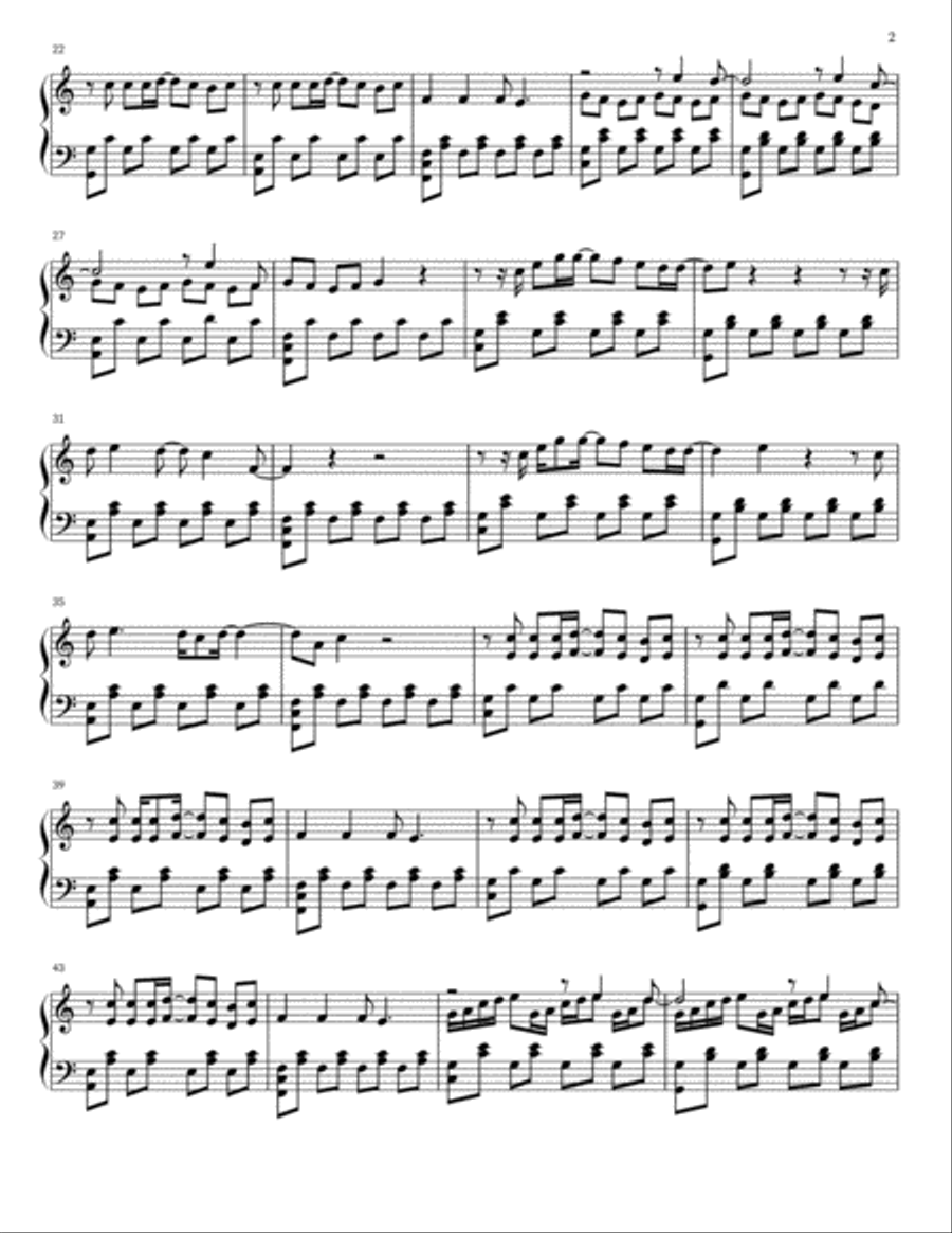 Champagne Problems Champagne Problems Piano Solo scores gallery preview page 2