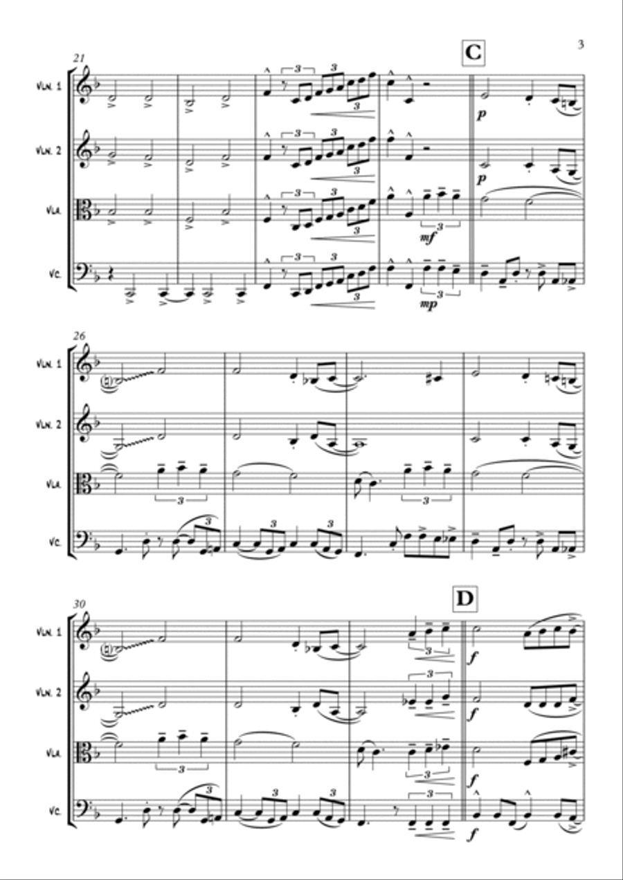 Isn't She Lovely String Quartet scores gallery preview page 3