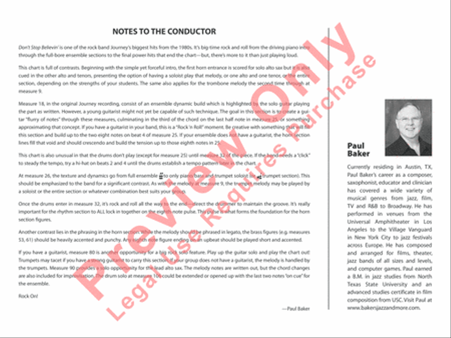 Don't Stop Believin' Jazz Ensemble scores gallery preview page 3