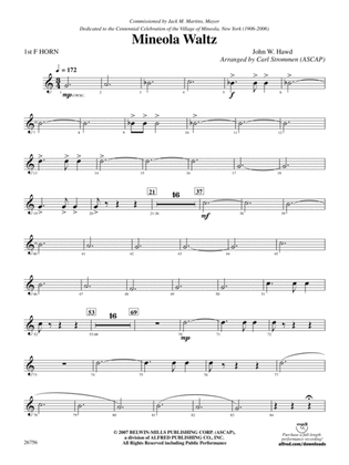 Mineola Waltz: 1st F Horn