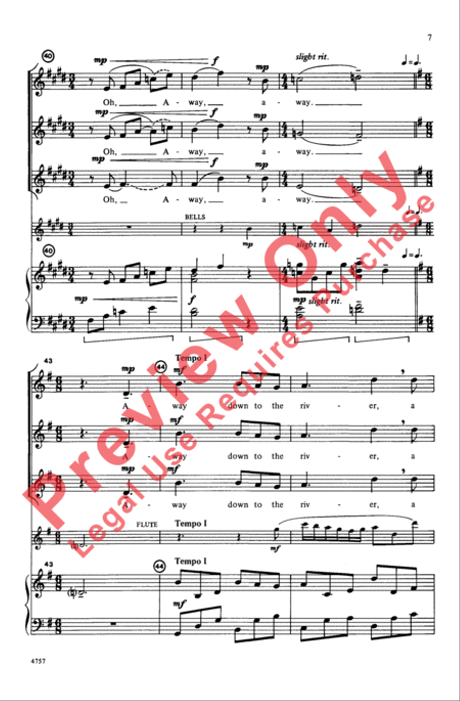 Where Go the Boats? Women's Choir scores gallery preview page 7