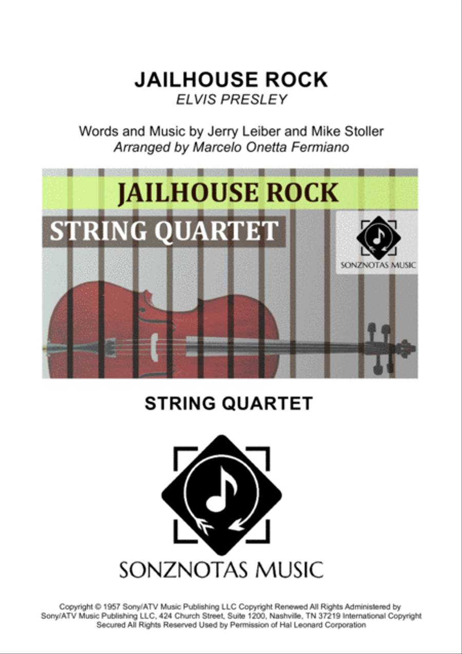 Jailhouse Rock String Quartet scores gallery preview page 1