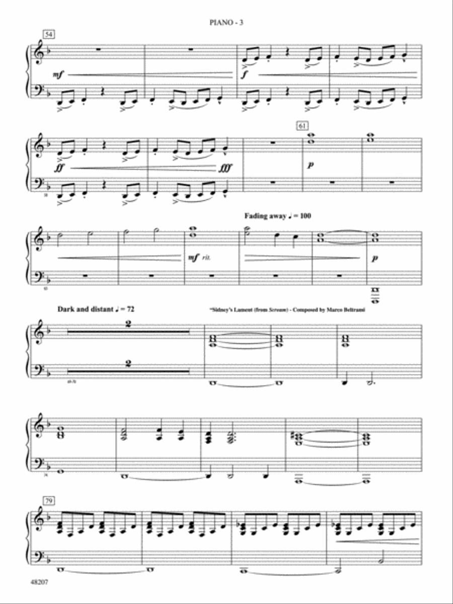 At the Movies: Haunted Nights: Piano Accompaniment Concert Band scores gallery preview page 3
