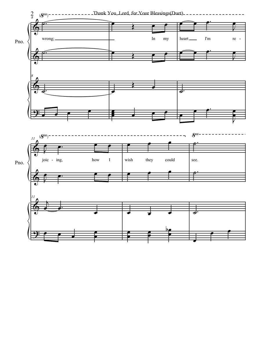 Thank You, Lord, For Your Blessings Small Ensemble scores gallery preview page 2
