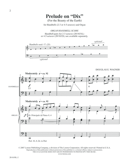 Prelude on Dix - Organ/Handbell Score